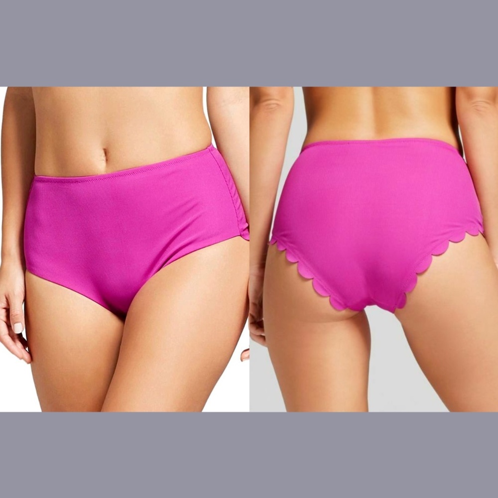 NEW Vanilla Beach [ Medium‎ ] Pitaya Scallop Cheeky High Waist Bikini Bottom